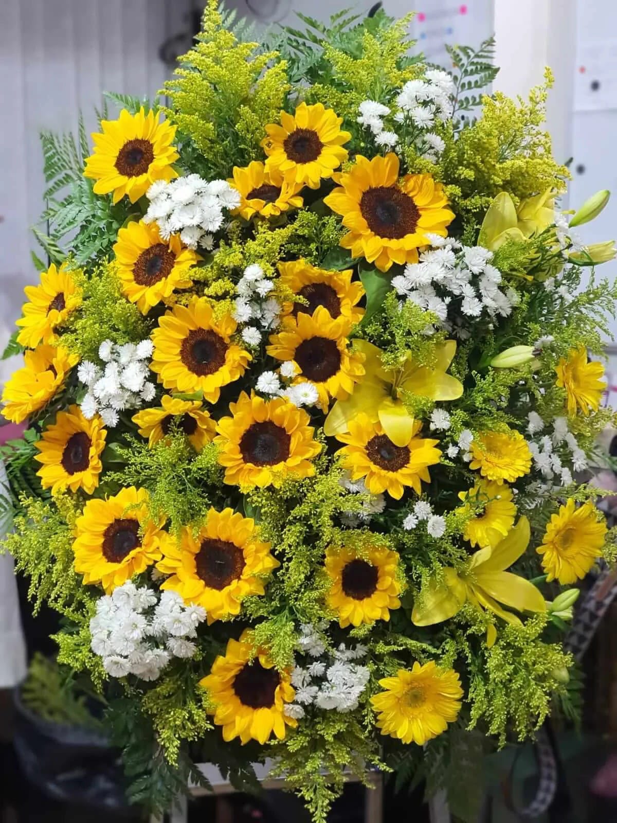 Coroa de girassóis